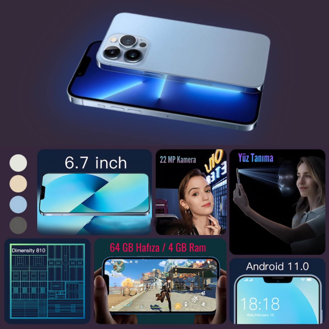 Süper Copy 13 PRO MAX 5G | 256 GB HAFIZA | 6 GB RAM