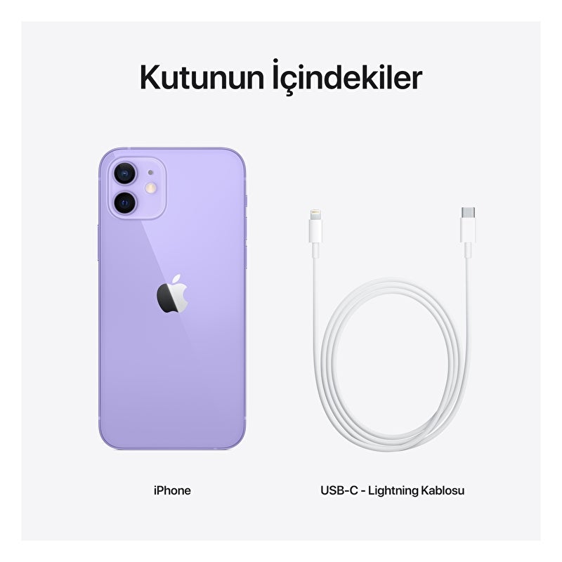 Apple iPhone 12 64 GB Mor Orjinal APPLE Türkiye Garantili