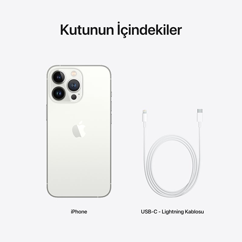 Apple iPhone 13 Pro Max 128 GB Gümüş Orjinal APPLE Türkiye Garantili