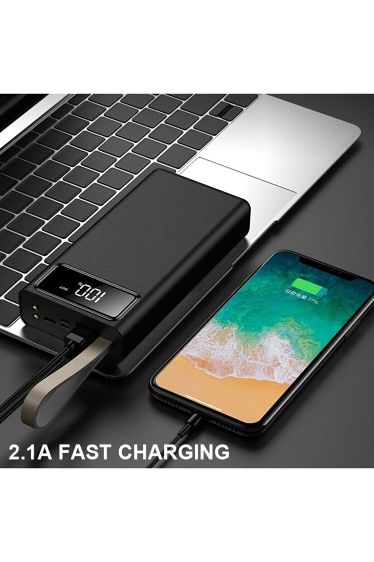 BLUE İNTER Profesyonel Y6 30000 Mah Güçlü Powerbank -kampta-seyehatta Güç Deposu