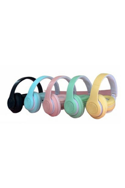 Hooptech Yeşil Macaron Set Bluetooth Kablosuz Stereo Kulaklık P33