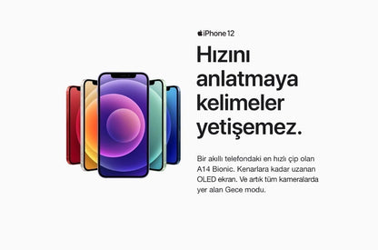 Apple iPhone 12 64 GB Mor Orjinal APPLE Türkiye Garantili