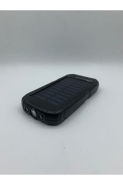 B.İnter Powerbank I-027 15000mAh Güneş Enerjisi ile kendini dolduran Çakarlı & Led Işıklı Power Bank