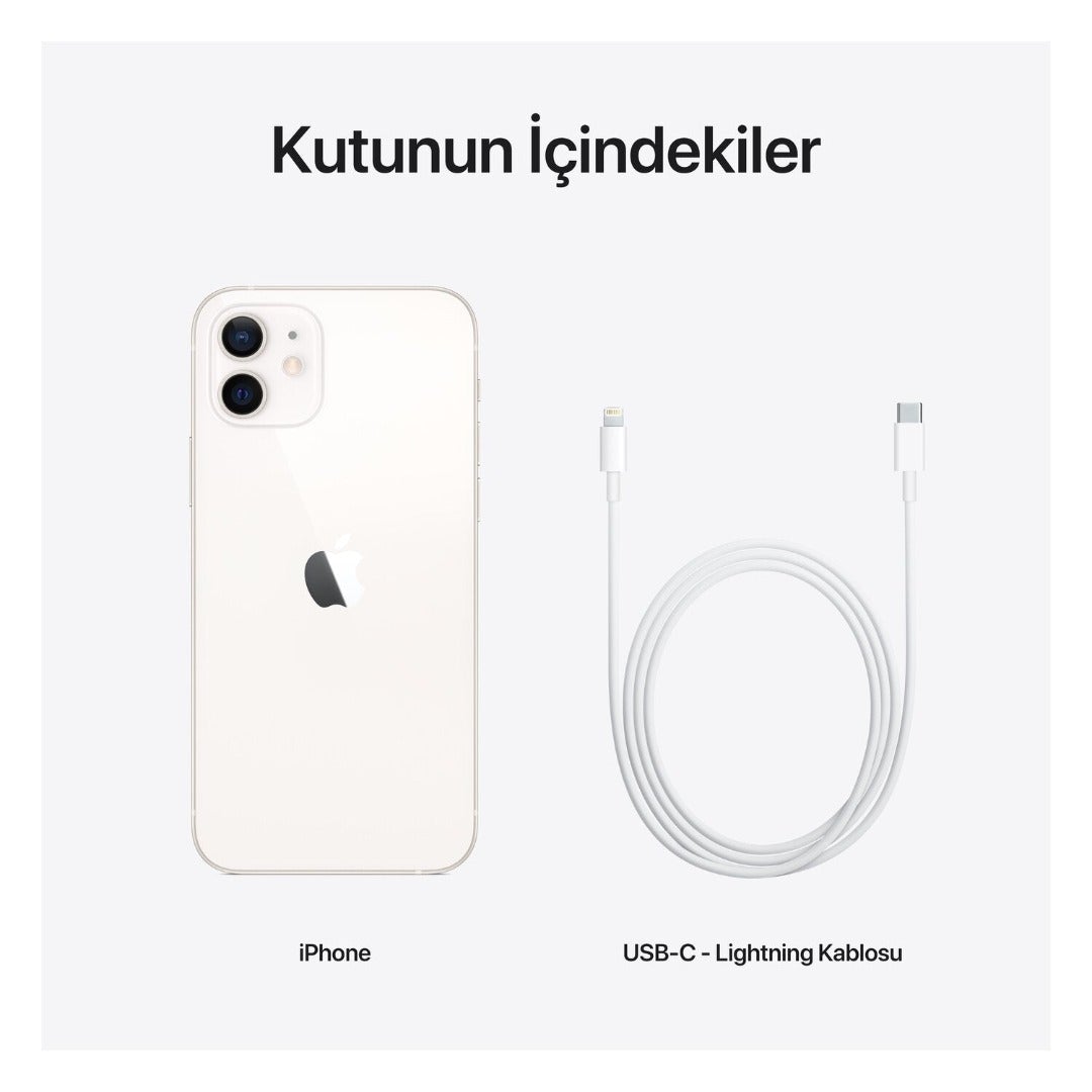 Apple iPhone 12 64 GB Beyaz Orjinal APPLE Türkiye Garantili