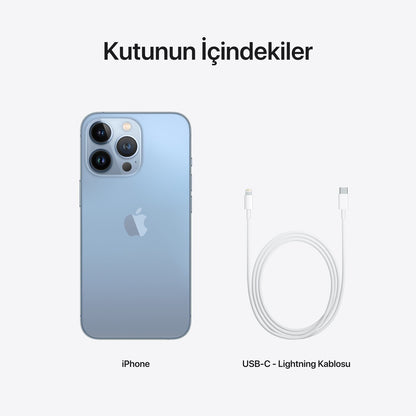 Apple iPhone 13 Pro 128 GB Sierra Mavisi Orjinal APPLE Türkiye Garantili